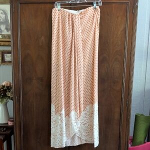 Gimmicks by BKE Orange and White Maxi Skirt
